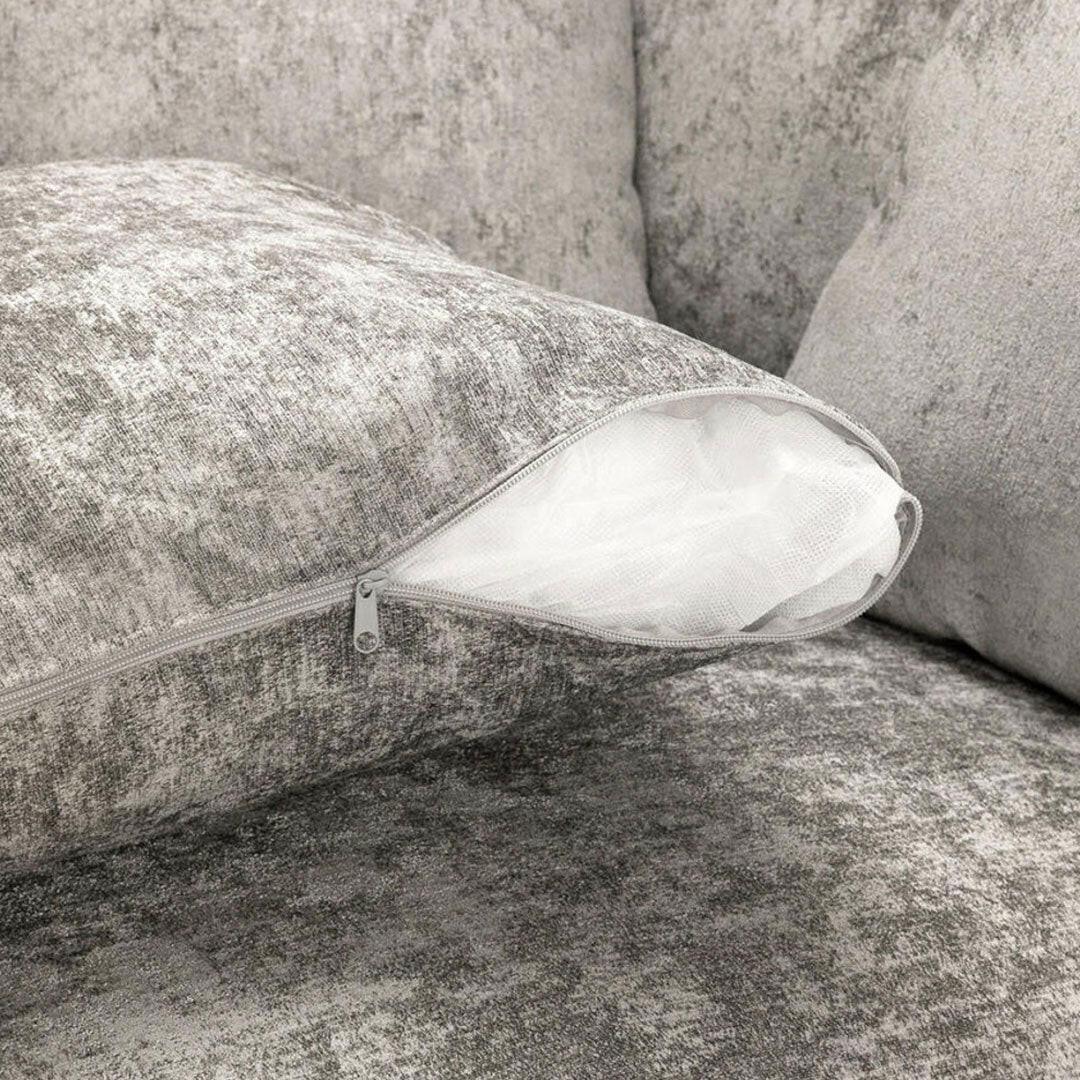 Bishop U Shape High Back Sofa Set Truffle | Premium High Back Chenille Fabric Lounge Suite | Modular Sectional Couch with Footstool | Large Living Room Furniture