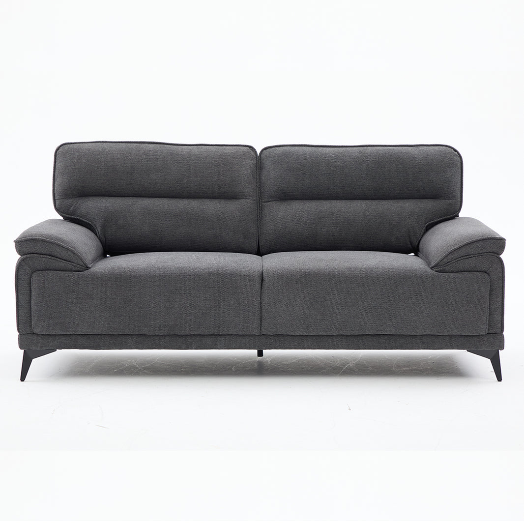 Antonio 3+2 Seater Fabric Sofa Set (Grey/Dark Grey/Green)-5 Seater Living Room Furniture Suite with High-Density Foam Cushions, Soft Upholstery