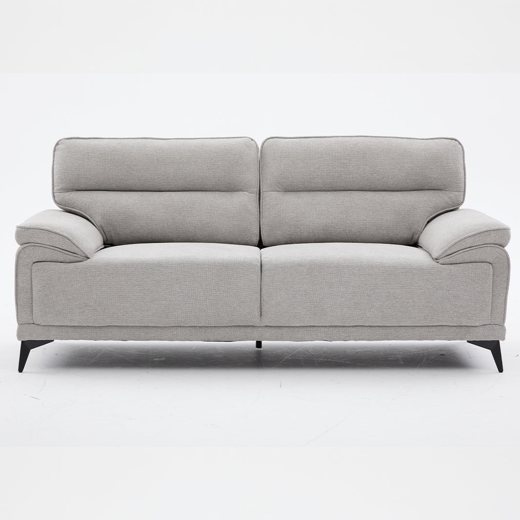 Antonio 3+2 Seater Fabric Sofa Set (Grey/Dark Grey/Green)-5 Seater Living Room Furniture Suite with High-Density Foam Cushions, Soft Upholstery