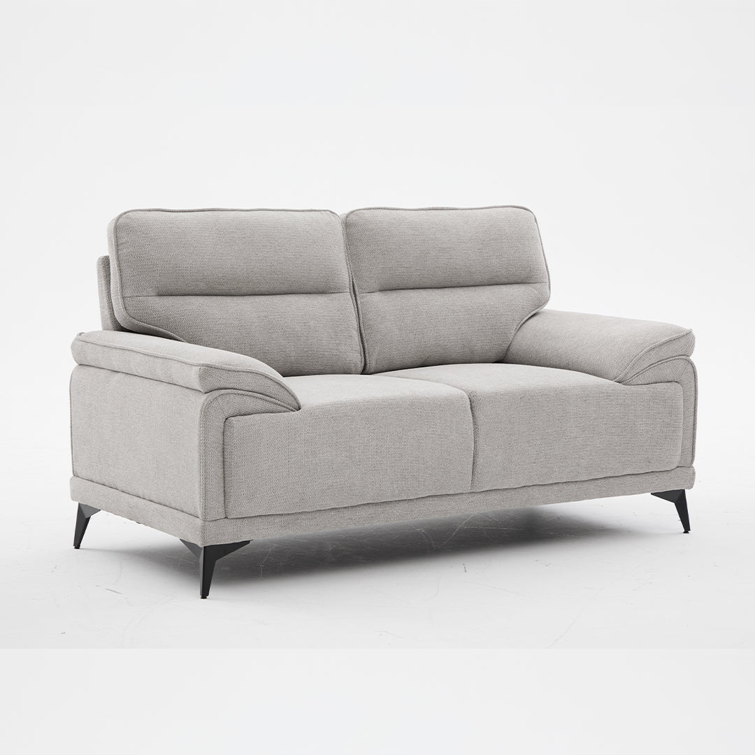 Antonio 3+2 Seater Fabric Sofa Set (Grey/Dark Grey/Green)-5 Seater Living Room Furniture Suite with High-Density Foam Cushions, Soft Upholstery