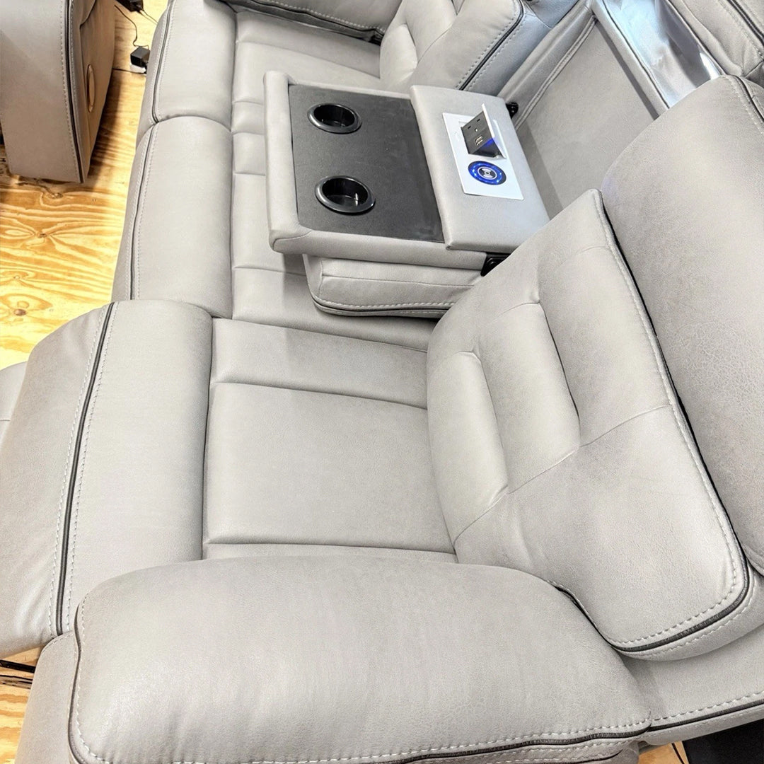 Chelsea Electric Recliner Sofa 3+2 Seater Set - With Cooling Cup-Holders/Bluetooth Speakers/Wireless Charging/USB Charging Ports