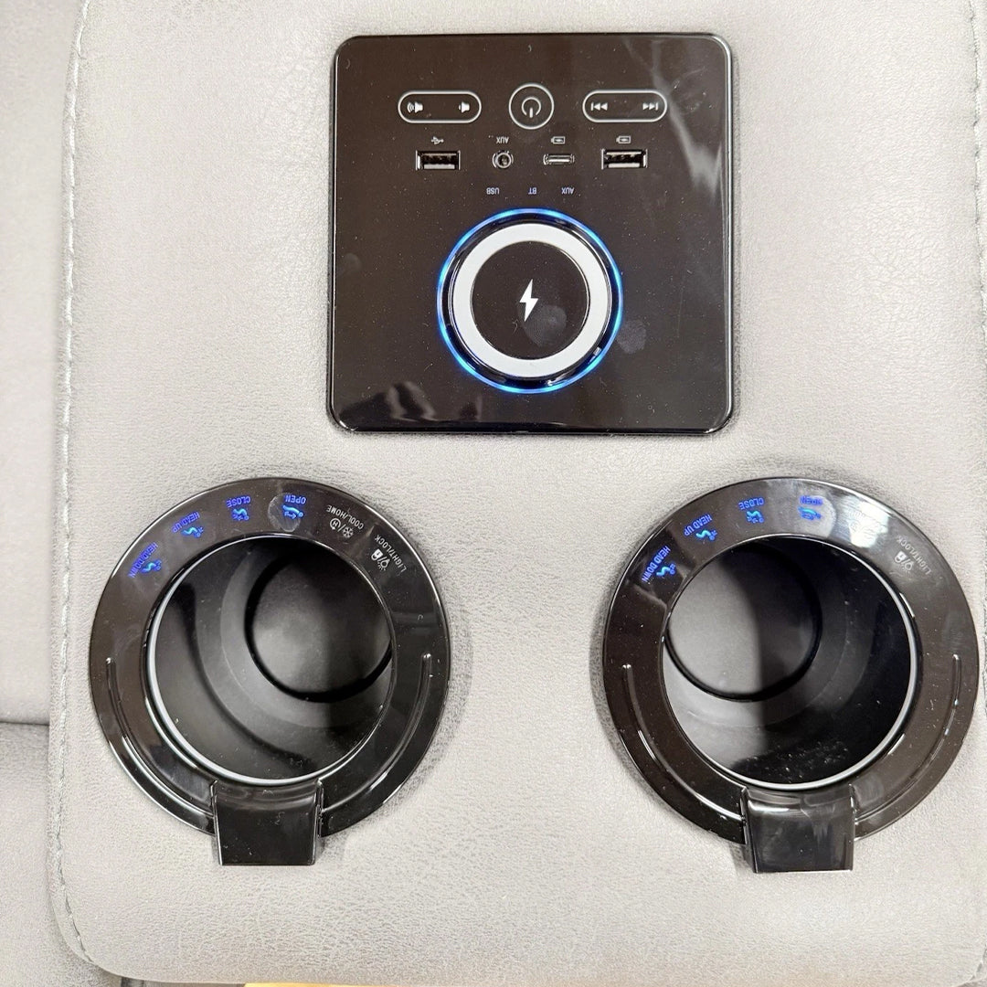 Chelsea Electric Recliner Sofa 3+2 Seater Set - With Cooling Cup-Holders/Bluetooth Speakers/Wireless Charging/USB Charging Ports