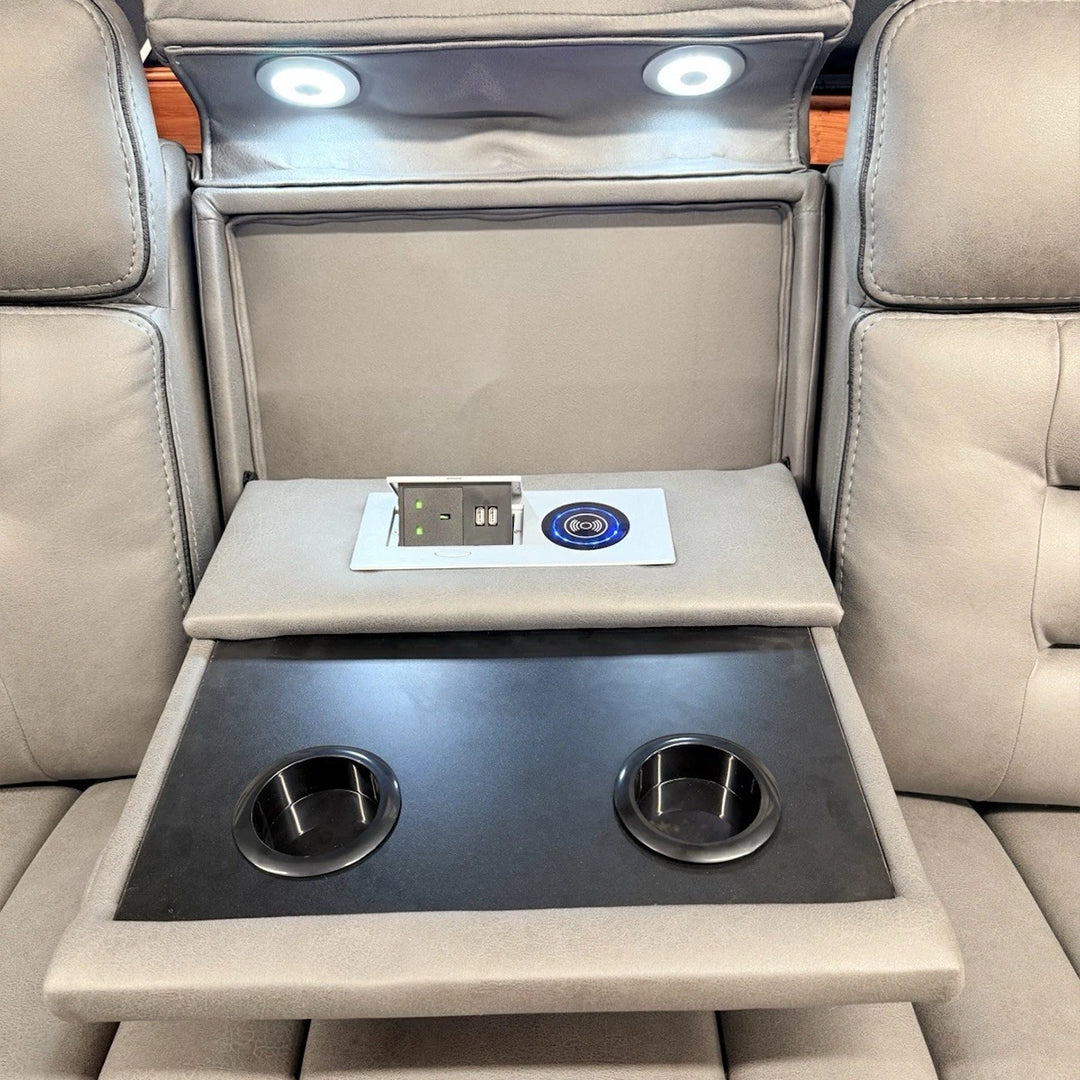 Chelsea Electric Recliner Sofa 3+2 Seater Set - With Cooling Cup-Holders/Bluetooth Speakers/Wireless Charging/USB Charging Ports