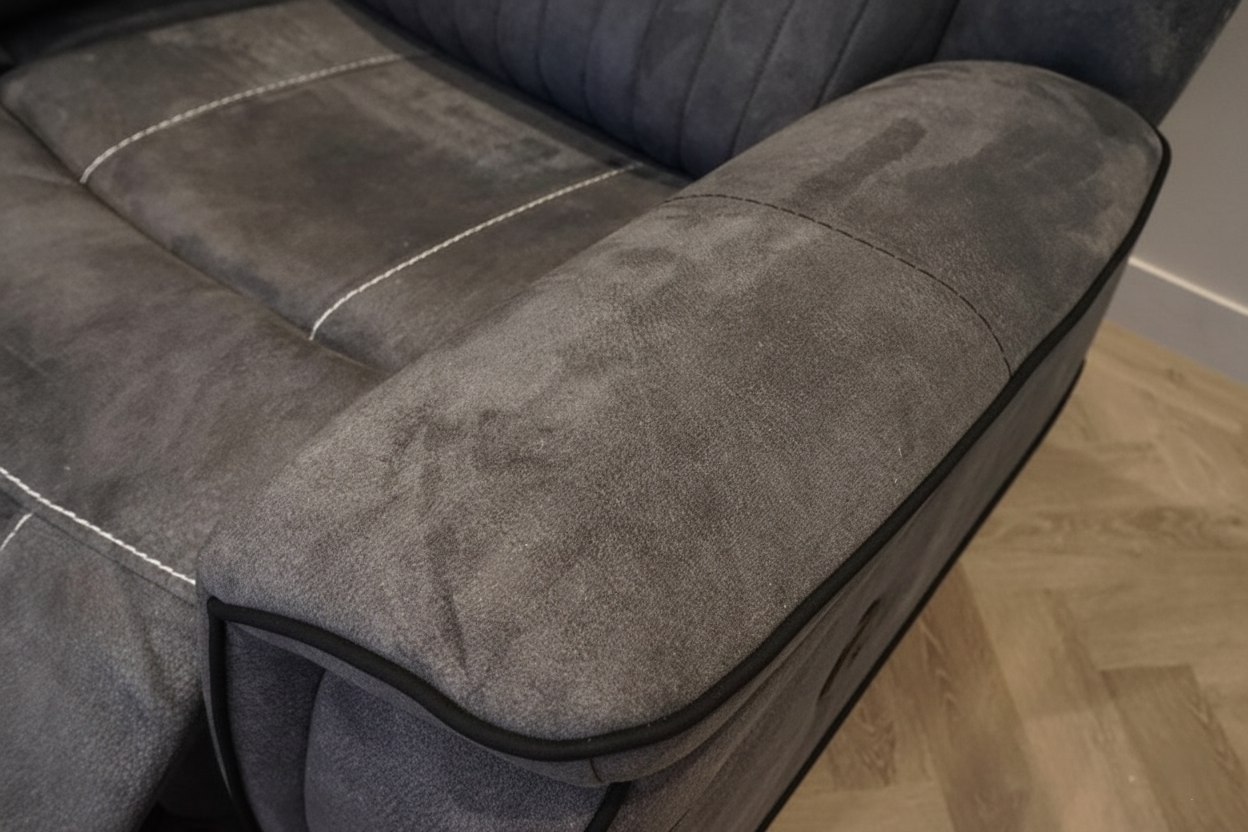 Geneva Pro Fabric Electric Recliner Corner Sofa With Cup Holders