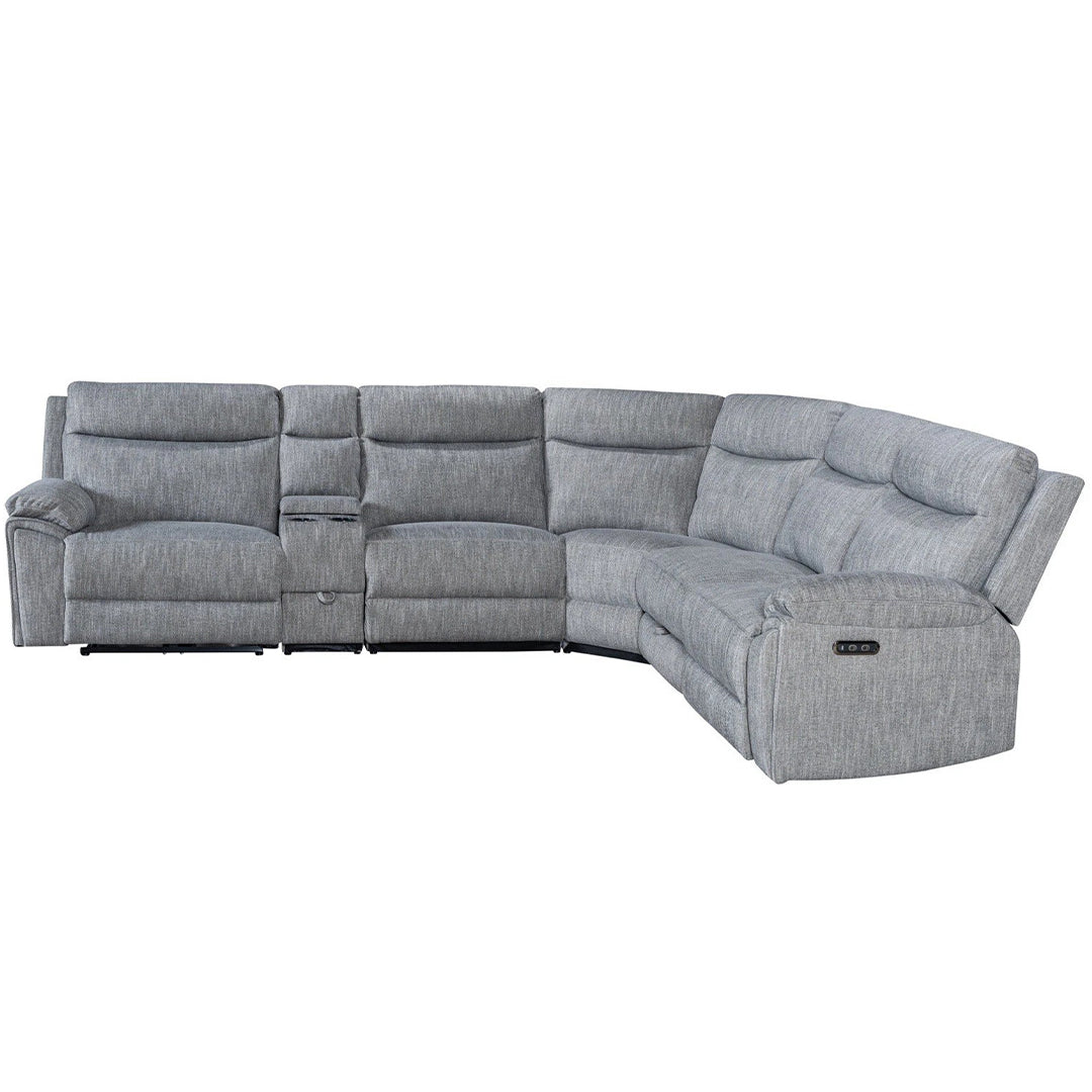 Hercules Express Fabric Electric Recliner Modular Corner Sofa With Cup Holders - USB Charging Ports - Power Recliner Sofa - Storage Box