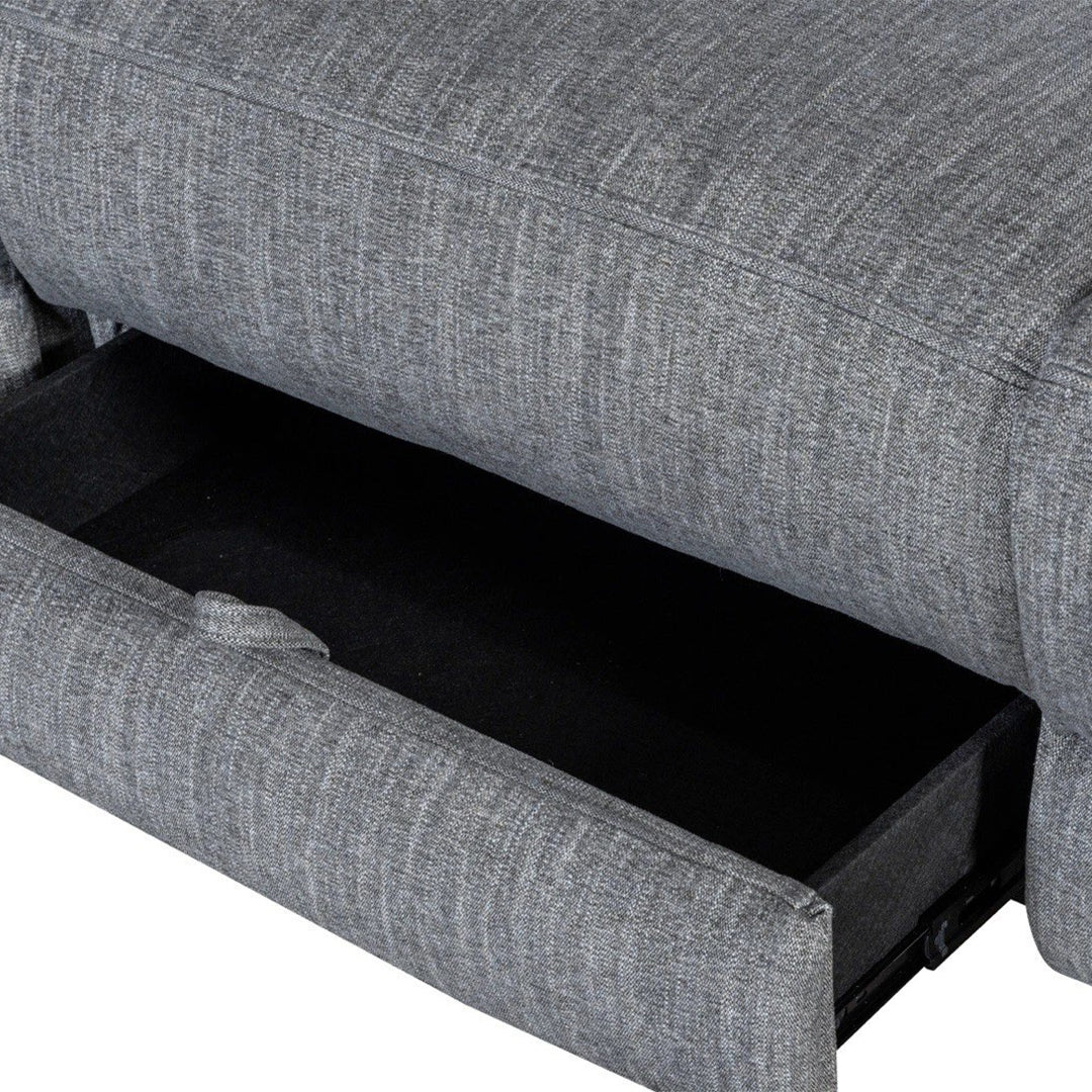 Hercules Express Fabric Electric Recliner Modular Corner Sofa With Cup Holders - USB Charging Ports - Power Recliner Sofa - Storage Box