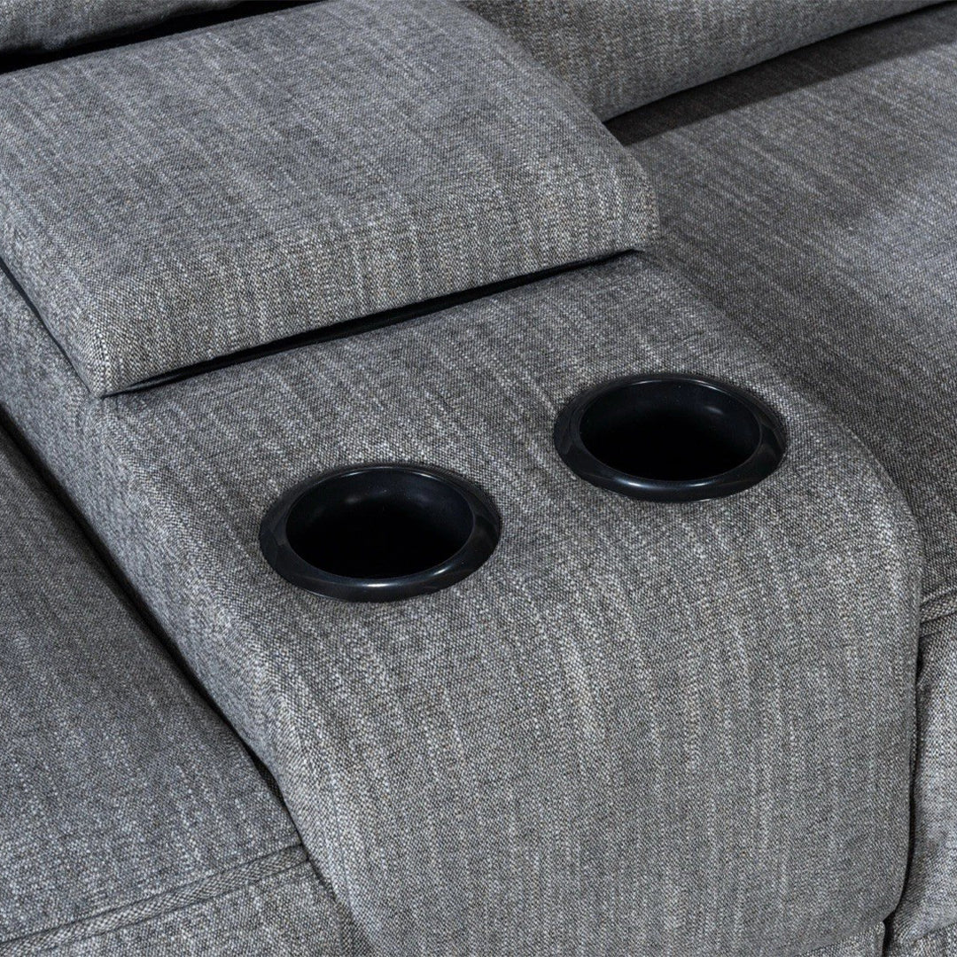 Hercules Express Fabric Electric Recliner Modular Corner Sofa With Cup Holders - USB Charging Ports - Power Recliner Sofa - Storage Box