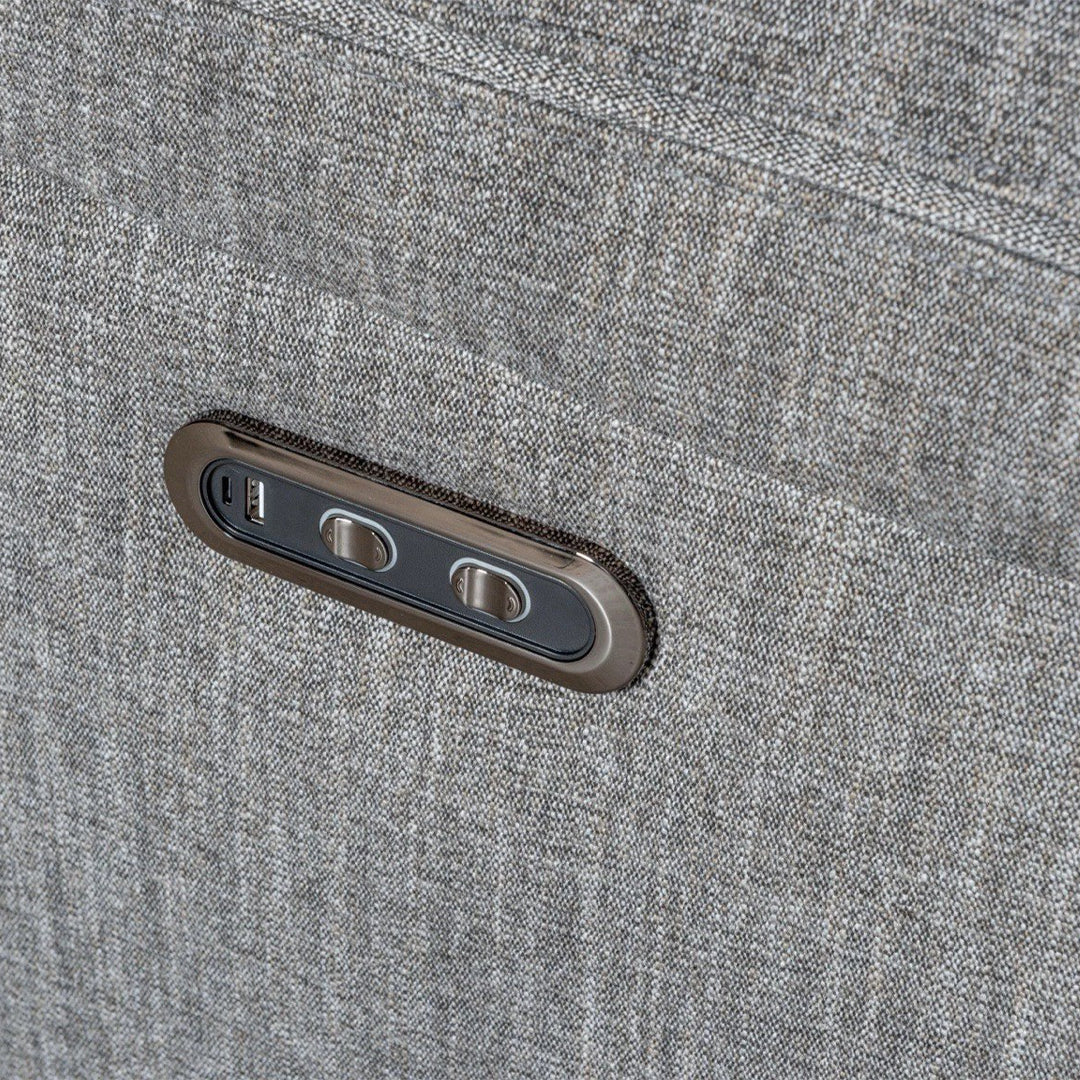 Hercules Express Fabric Electric Recliner Modular Corner Sofa With Cup Holders - USB Charging Ports - Power Recliner Sofa - Storage Box