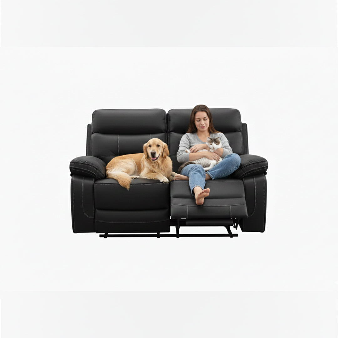 Lyon Premium Fabric Recliner 3+2 Seater Sofa Set - 3 and 2 Seater Manual Recliner - Fabric Sofa