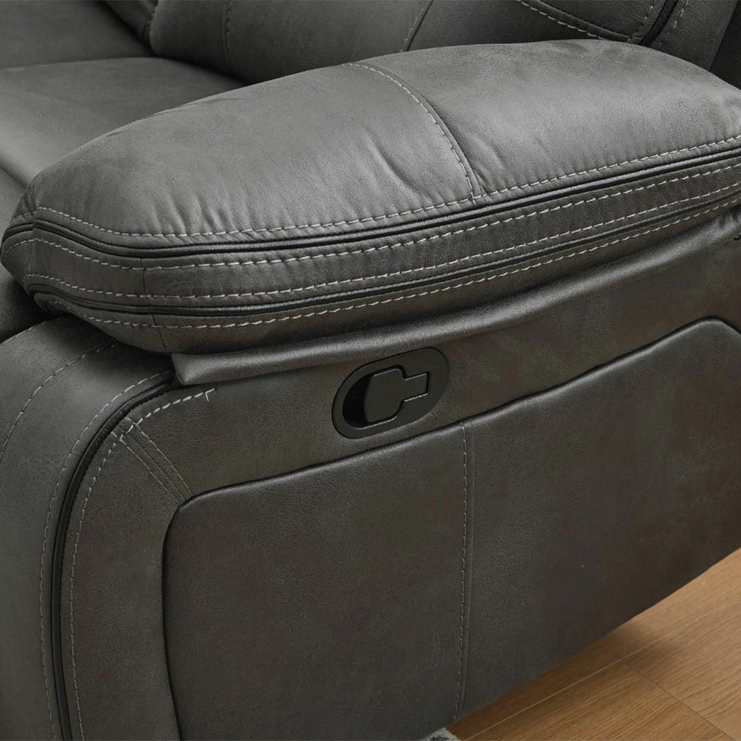 Lyon Premium Fabric Recliner 3+2 Seater Sofa Set - 3 and 2 Seater Manual Recliner - Fabric Sofa