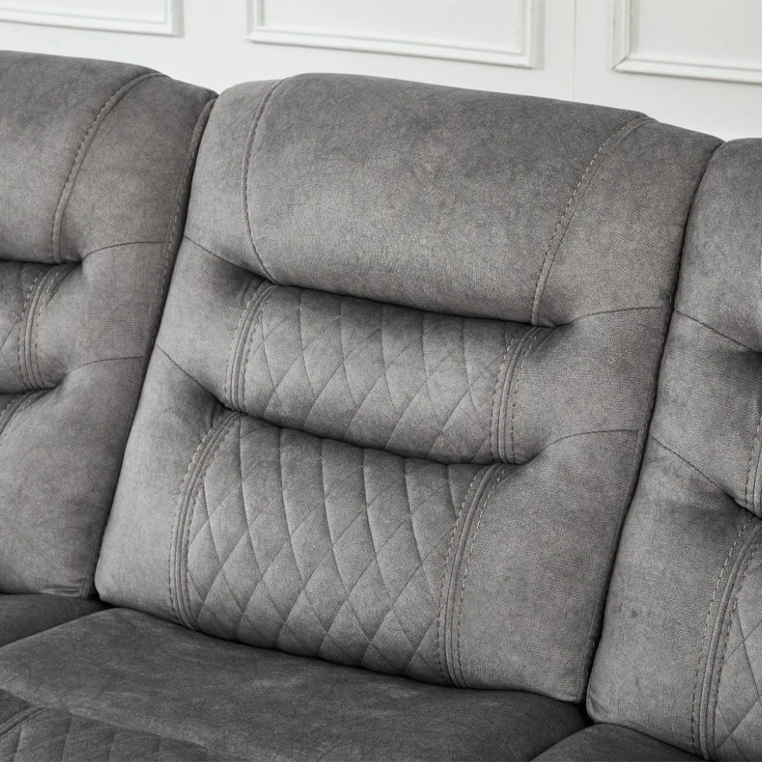 Nora Fabric Recliner 3+2 Seater Sofa Set - 3 and 2 Seater Manual Recliner Couch - Fabric Sofa