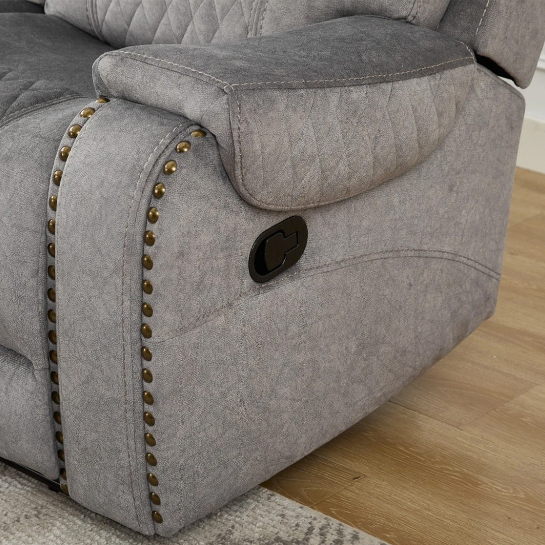 Nora Fabric Recliner 3+2 Seater Sofa Set - 3 and 2 Seater Manual Recliner Couch - Fabric Sofa