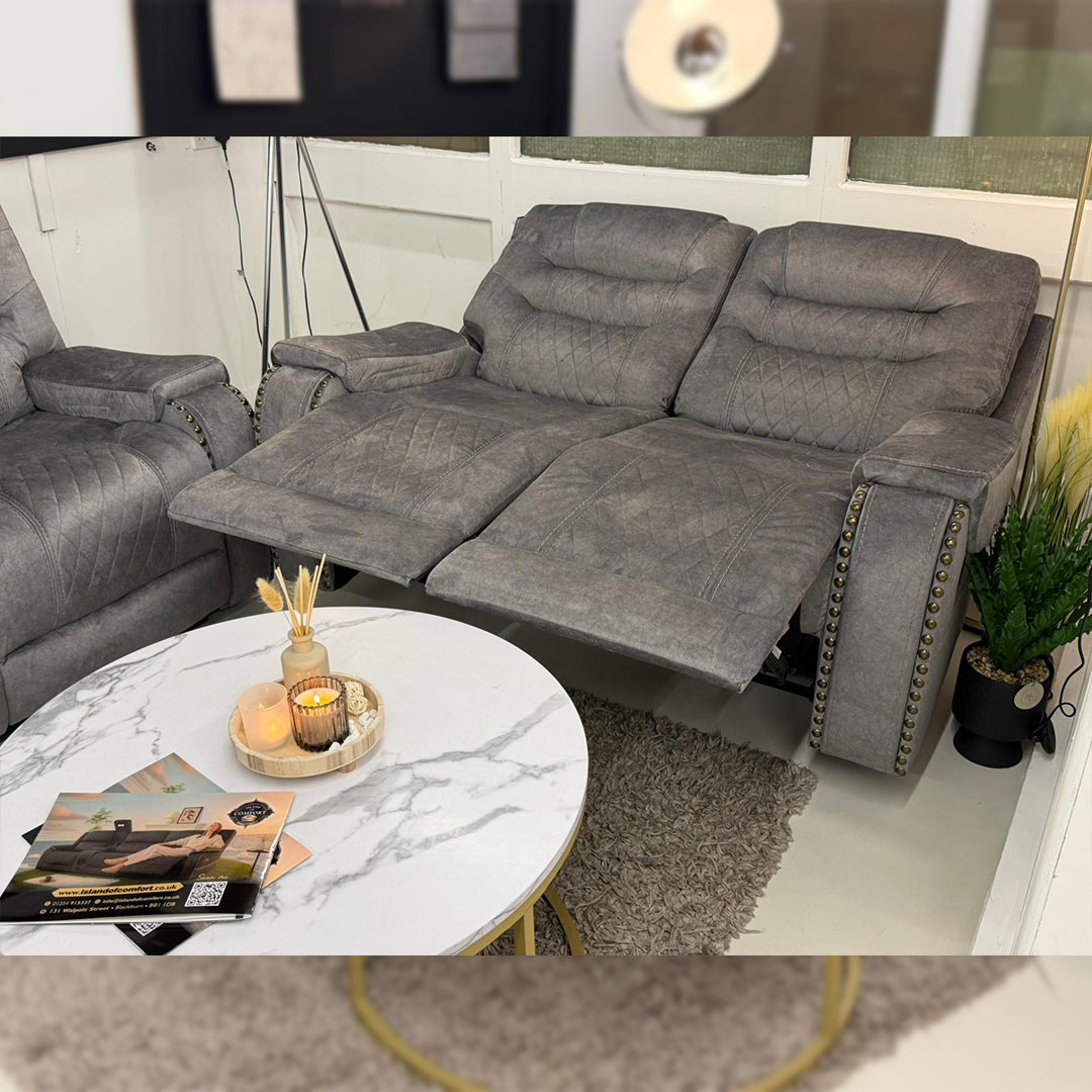 Nora Fabric Recliner 3+2 Seater Sofa Set - 3 and 2 Seater Manual Recliner Couch - Fabric Sofa