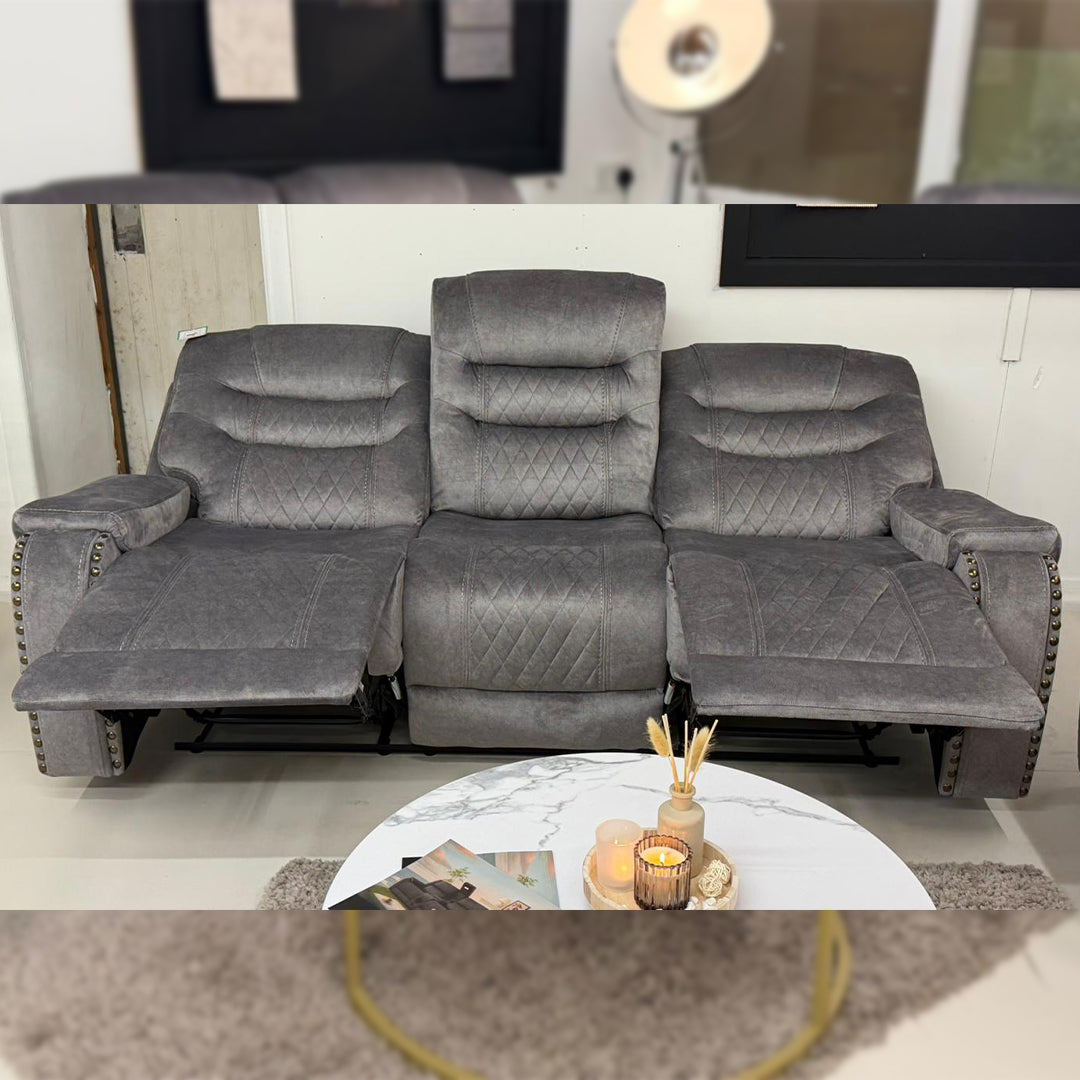 Nora Fabric Recliner 3+2 Seater Sofa Set - 3 and 2 Seater Manual Recliner Couch - Fabric Sofa