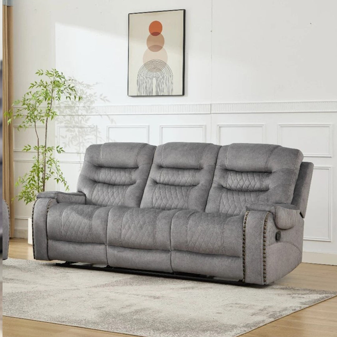 Nora Fabric Recliner 3+2 Seater Sofa Set - 3 and 2 Seater Manual Recliner Couch - Fabric Sofa