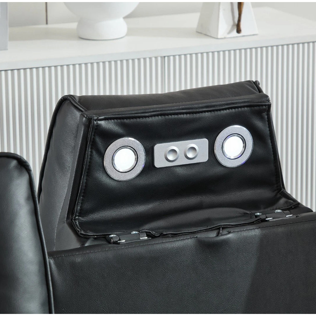 Orlando Leather Electric Recliners Sofa With Cupholders - 3+2 Seater Sofa/LED Lights/Wireless Charging/USB Charging Ports/Storage