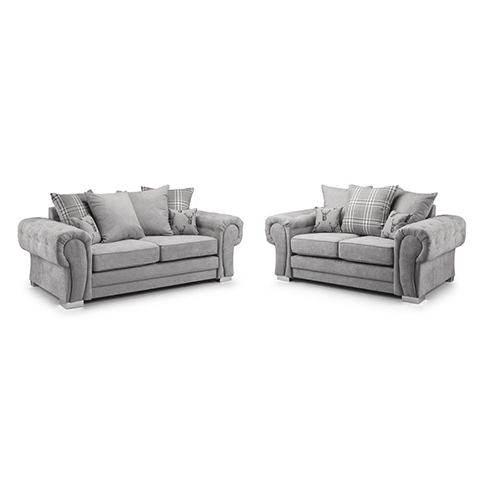 Verona Range Scatter Back 3+2 Seater Sofa Grey