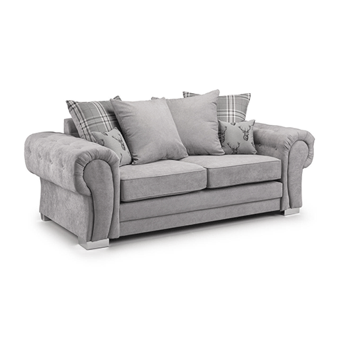 Verona Range Scatter Back 3 Seater Sofa Grey