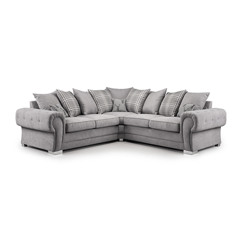 Verona Range Scatter Back Corner Sofa Grey