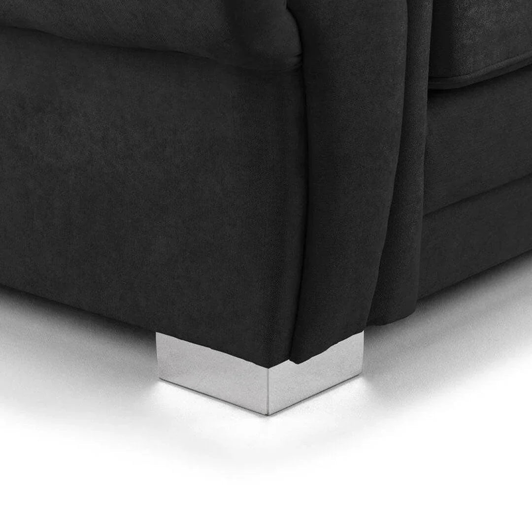 Verona Range Full Back 3+2 Seater Sofa Set Black