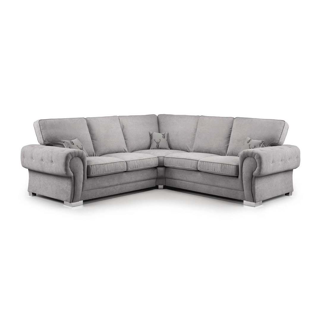 Verona Range Full Back Corner Sofa Grey