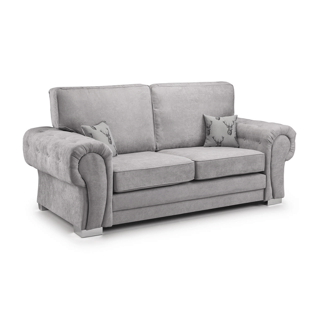 Verona Range Full Back 3 Seater Sofa Grey