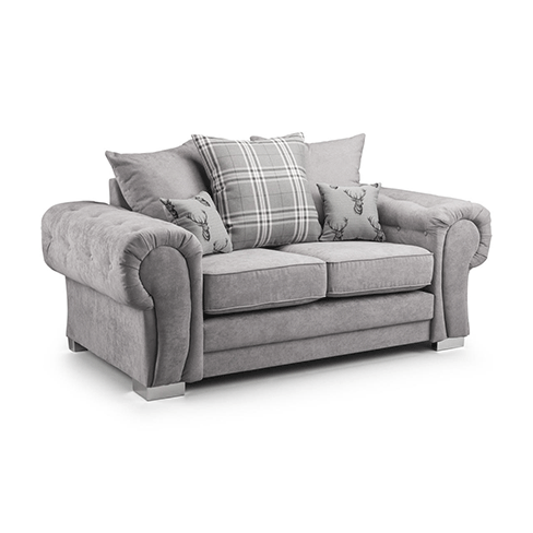 Verona Range Scatter Back 2 Seater Sofa Grey