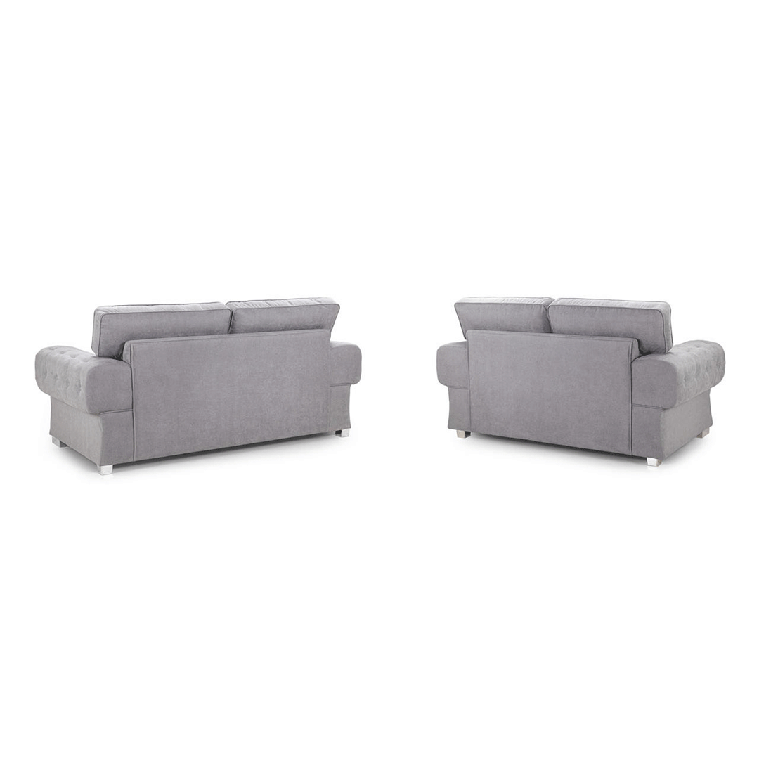 Verona Range Full Back 3+2 Seater Sofa Set Grey