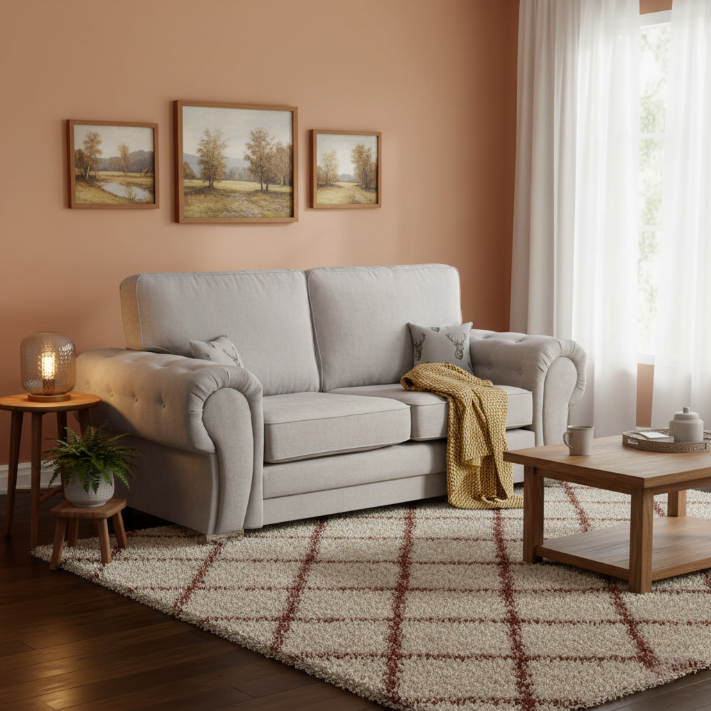 Verona Range Full Back 3 Seater Sofa Grey