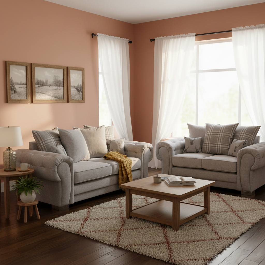 Verona Range Scatter Back 3+2 Seater Sofa Grey