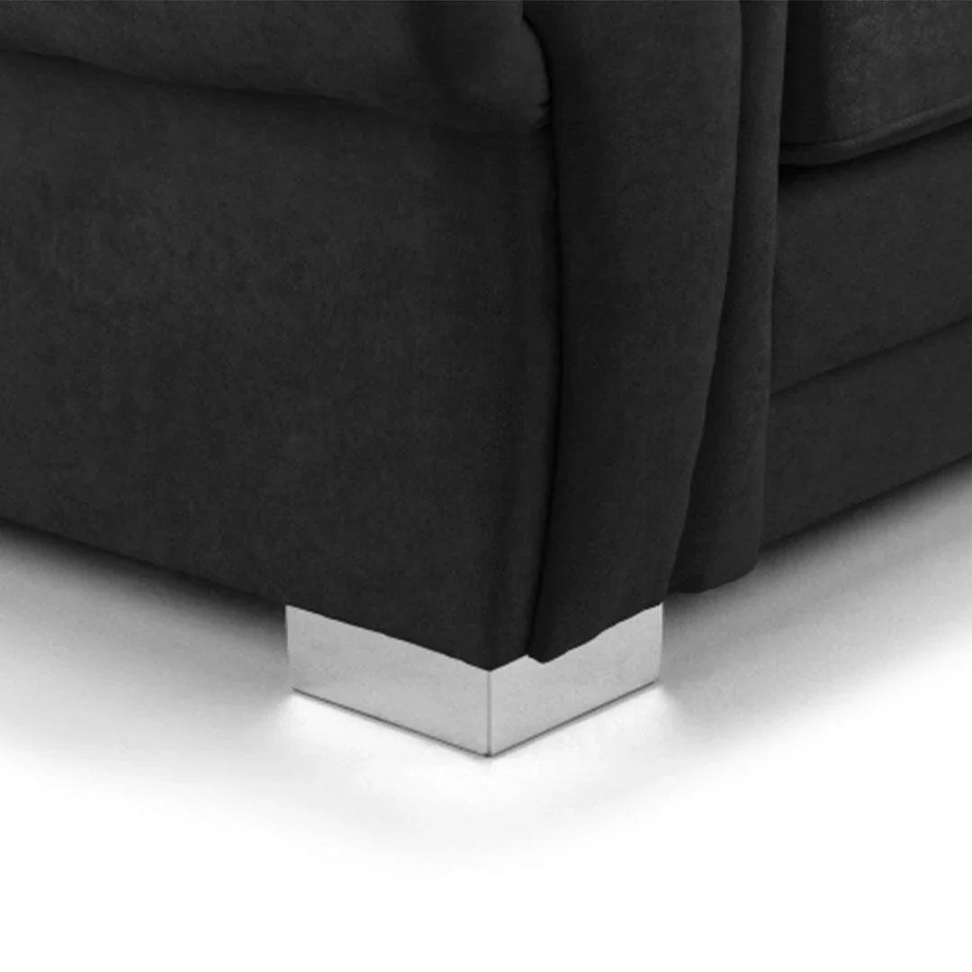 Verona Range Scatter Back Corner Sofa Black